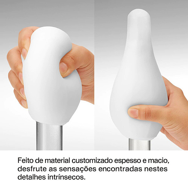 Masturbador Masculino em Silicone Macio com Texturas Geométricas  - Tenga Geo Aqua | 8,7 x 10 cm - 2