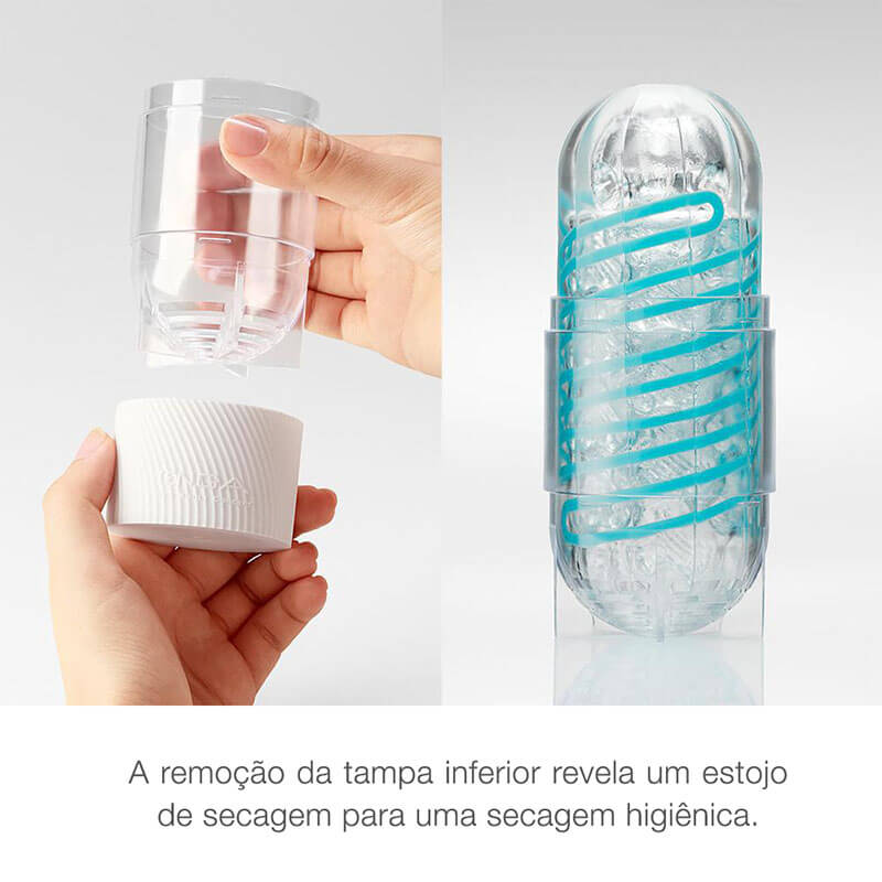 Masturbador Masculino em Silicone com Textura Interna e Que se Movimenta em Espiral - Tenga Spinner Tetra | 13 x 4,5 cm - 5