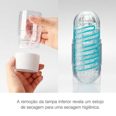 Foto 5 do produto Masturbador Masculino em Silicone com Textura Interna e Que se Movimenta em Espiral - Tenga Spinner Tetra | 13 x 4,5 cm