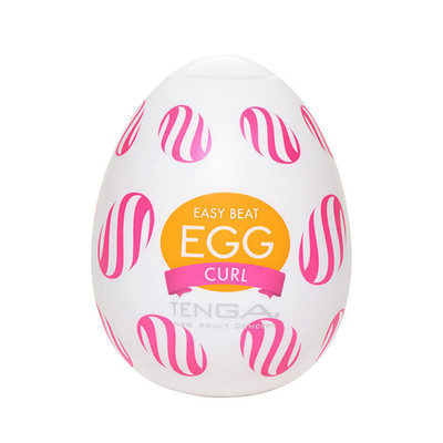Foto 2 do produto Masturbador Masculino em Silicone com Texturas Interna - Tenga Egg Curl | 5,8 x 5 cm