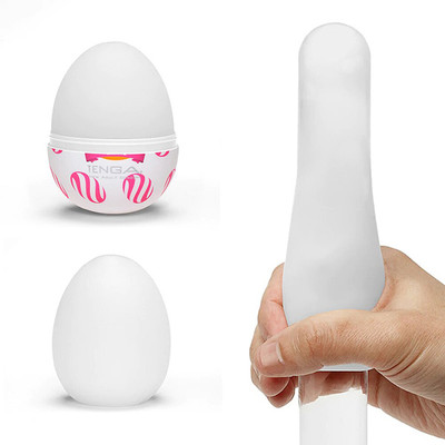 Masturbador Masculino em Silicone com Texturas Interna - Tenga Egg Curl | 5,8 x 5 cm