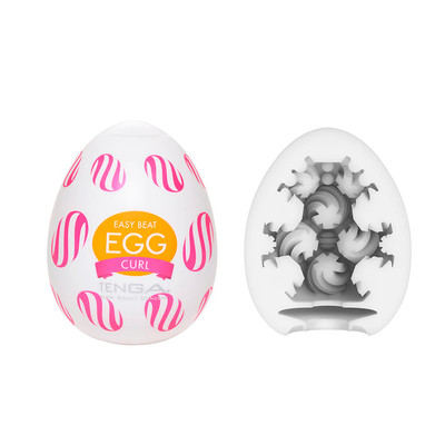 Masturbador Masculino em Silicone com Texturas Interna - Tenga Egg Curl | 5,8 x 5 cm