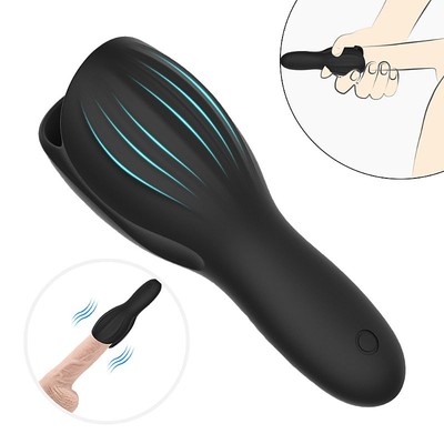 Foto 3 do produto Masturbador Masculino com Texturas Massageadoras Interna e 10 Modos de Vibração - S-Hande Woodblock | 12,7 x 3 cm
