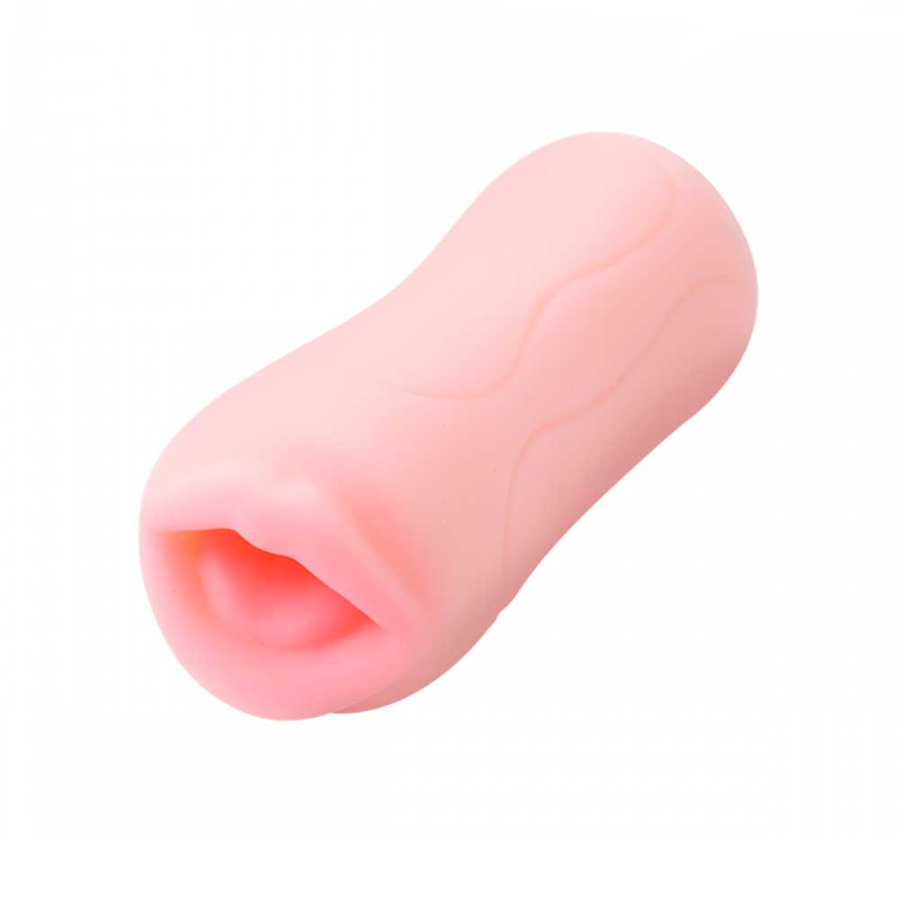 Masturbador Masculino em TPE no Formato de Boca com Texturas Internas - Lilo | 12 x 3 cm - 2