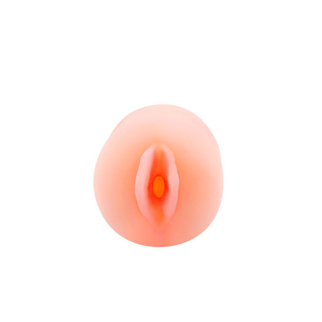 Masturbador Masculino em TPE no Formato de Vagina com Pequenos Lábios e Texturas Internas - 3R Import| 15 x 3 cm - 3