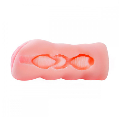 Foto 5 do produto Masturbador Masculino em TPE no Formato de Vagina com Pequenos Lábios e Texturas Internas - Lilo | 14 x 3 cm