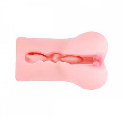 Masturbador Masculino em TPE no Formato de Vagina com Texturas Internas - Lilo | 12,5 x 3 cm