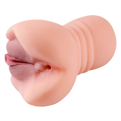 Foto 7 do produto Masturbador Masculino em TPR no Formato de Vagina e Ânus Penetráveis - YouVibe | 14,5 x 3,5 cm