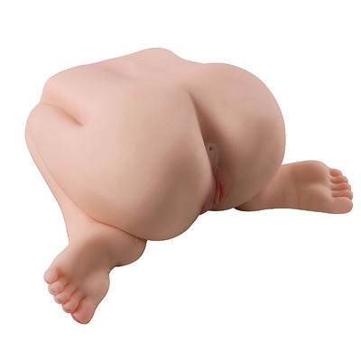 Foto 2 do produto Masturbador Meio Corpo em Posição de Cocoras Deitado e Vagina e Ânus Realísticos Penetráveis - SI | 44 x 32 cm