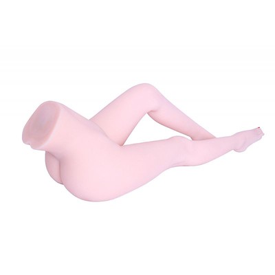 Foto 3 do produto Masturbador Meio Corpo em TPR com Vertebras e 2 Canais Penetráveis - Sexy Import
