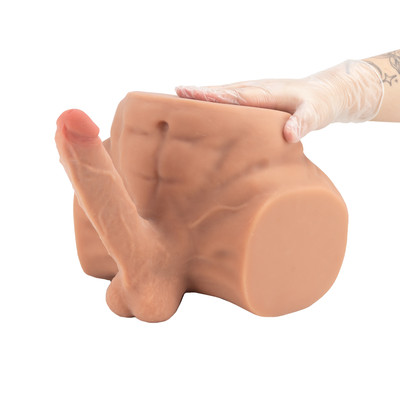 Masturbador Meio Tronco Inferior em TPE com Ânus Penetrável e Pênis Realístico com Glande, Veias e Escroto - SI | 28,5 x 21,5 cm