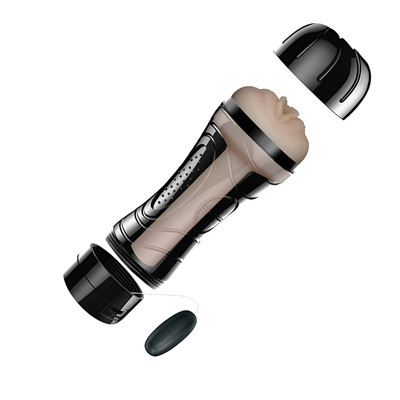 Foto 4 do produto Masturbador Mini Lanterna em TPE com Formato de Vagina, Textura Interna e Vibração Multivelocidade - SI Bussy | 10,5 x 3 cm
