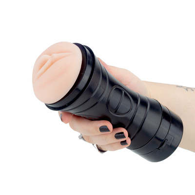 Foto 6 do produto Masturbador Mini Lanterna em TPE com Formato de Vagina, Textura Interna e Vibração Multivelocidade - SI Bussy | 10,5 x 3 cm