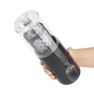 Masturbador com Painel LCD, 10 Modos de Vibração, 6 Tipos de Movimento Vai e Vem - Brand Spokesperson | 11 x 3,2 cm