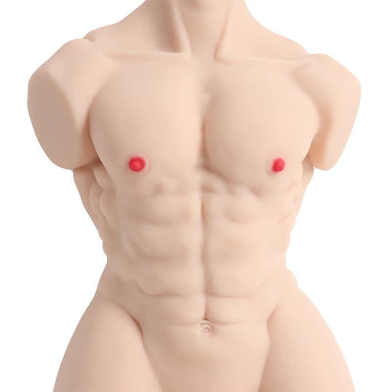 Masturbador com Peitoral e Abdômen Definidos, Pênis Realístico Vertebrado, Escroto e Ânus Penetrável - 3R Import | 55 x 28 cm - 3