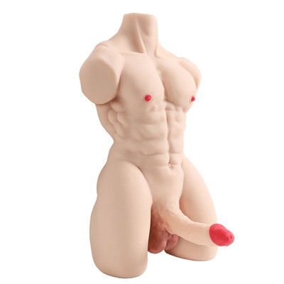 Foto 8 do produto Masturbador com Peitoral e Abdômen Definidos, Pênis Realístico Vertebrado, Escroto e Ânus Penetrável - 3R Import | 55 x 28 cm