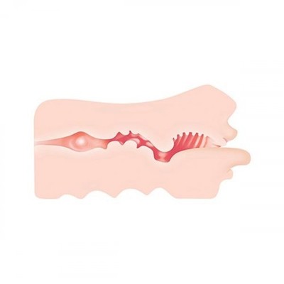 Foto 3 do produto Masturbador que Simula Sexo Oral com Texturas Interna em TPE e Anel Peniano Duplo em Silicone - Zero Tolerance Real Mouth Stroker | 15 x 3 cm