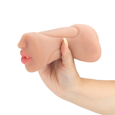 Masturbador que Simula Sexo Oral, Vaginal e Anal com Texturas Interna em TPE - Yaffa Lingerie | 14,5 x 3 cm