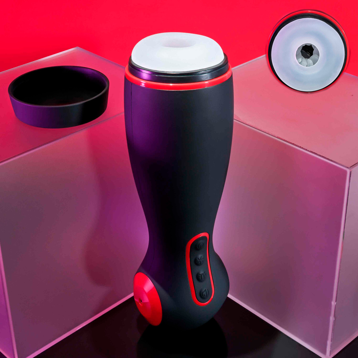 Masturbador Recarregável com Design Moderno, 3 Motores, 10 Modos de Vibração, 7 Tipos de Sucção e Compressão - Zero Tolerance Tight Squeeze - 1