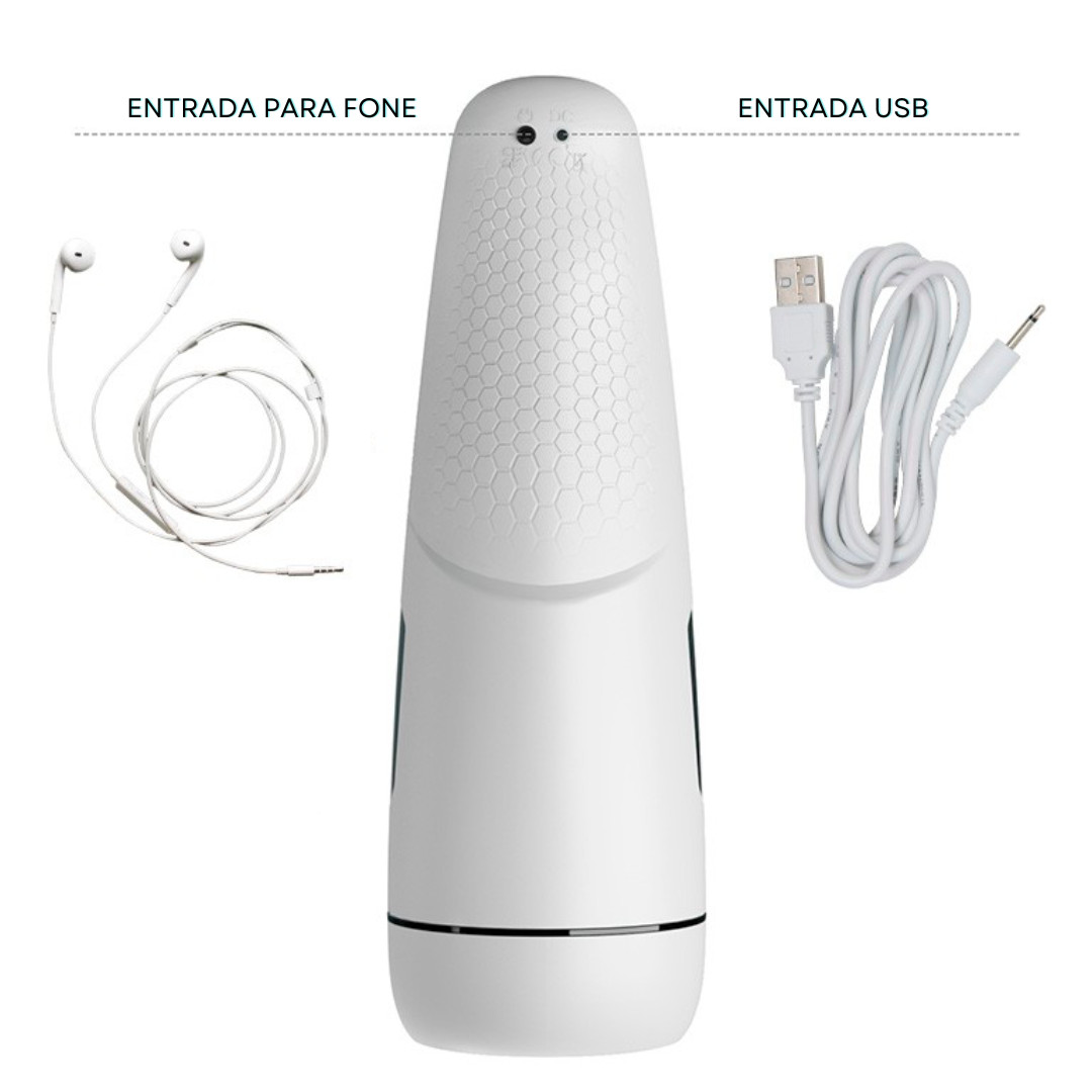 Masturbador Recarregável com Formato Anatômico, 12 Modos de Vibração, Aquecimento, Função Memoria e Língua Rotativa em 7 Níveis - Pretty Love Marissa | 14 x 3,5 cm - 8