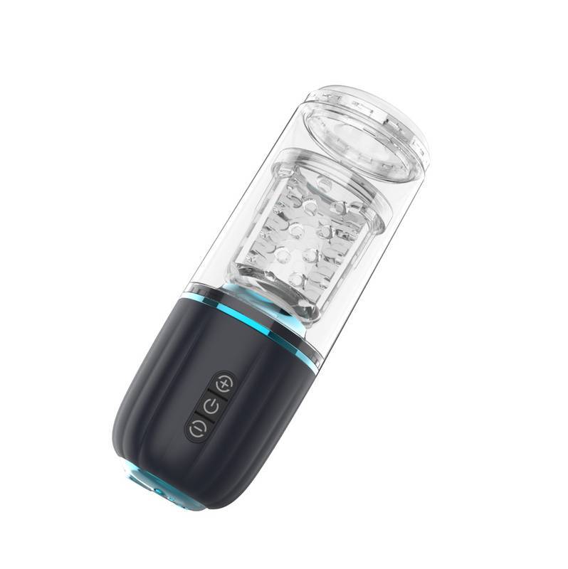 Masturbador Recarregável no Formato de Lanterna com Textura Interna, Rotações e Ventosa - Pleasure Dreams | 10 x 3,2 cm - 4