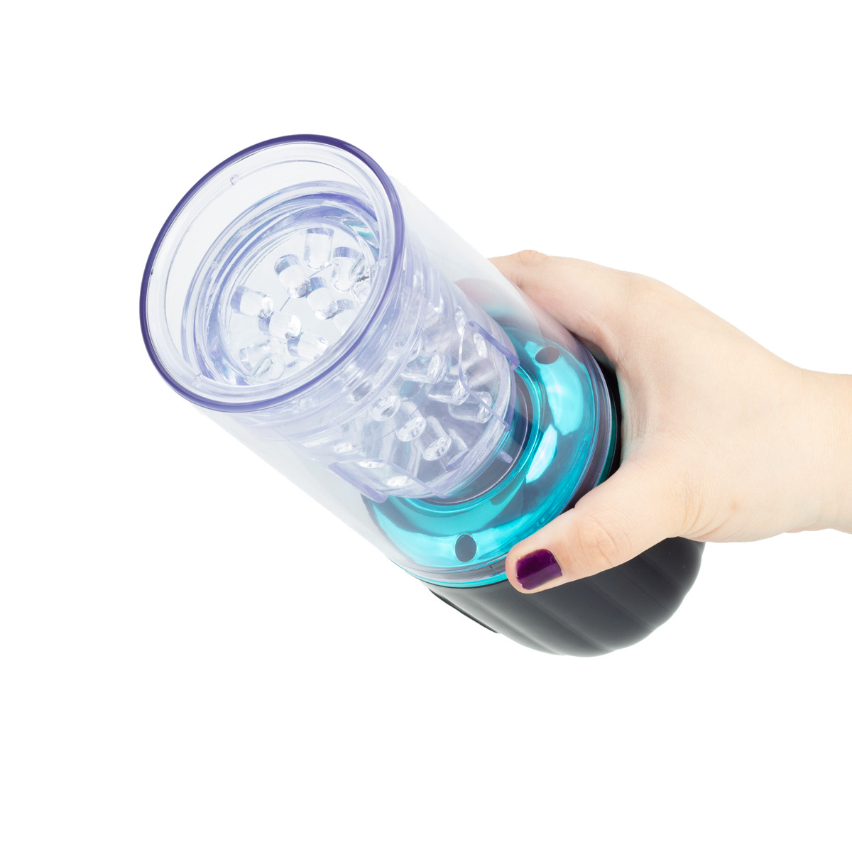 Masturbador Recarregável no Formato de Lanterna com Textura Interna, Rotações e Ventosa - Pleasure Dreams | 10 x 3,2 cm - 7