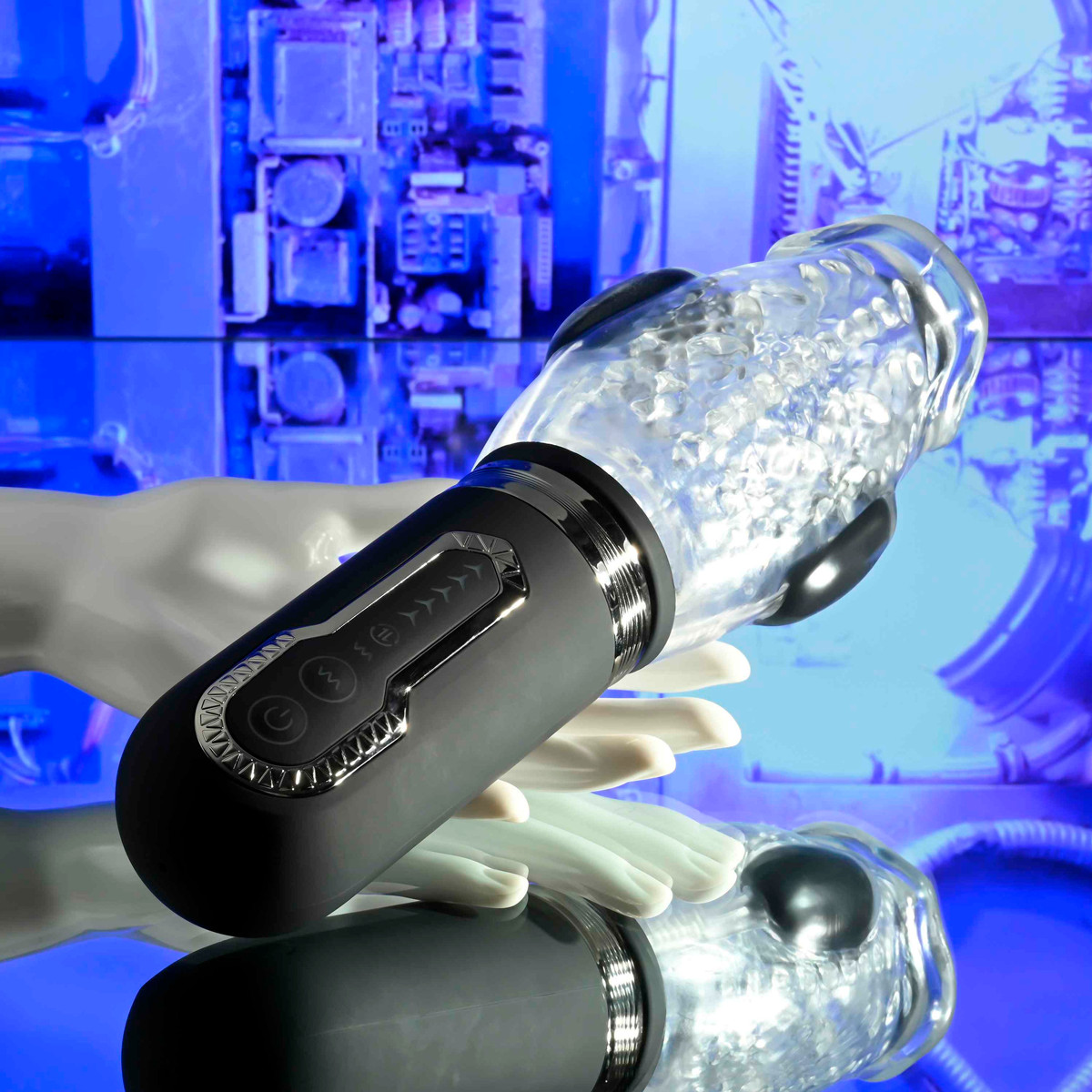 Masturbador Rotativo com 5 Velocidades, 10 Modos de Vibração, Formato de Boca, Textura Interna e Recarregável - Zero Tolerance Thrill Ride - 6