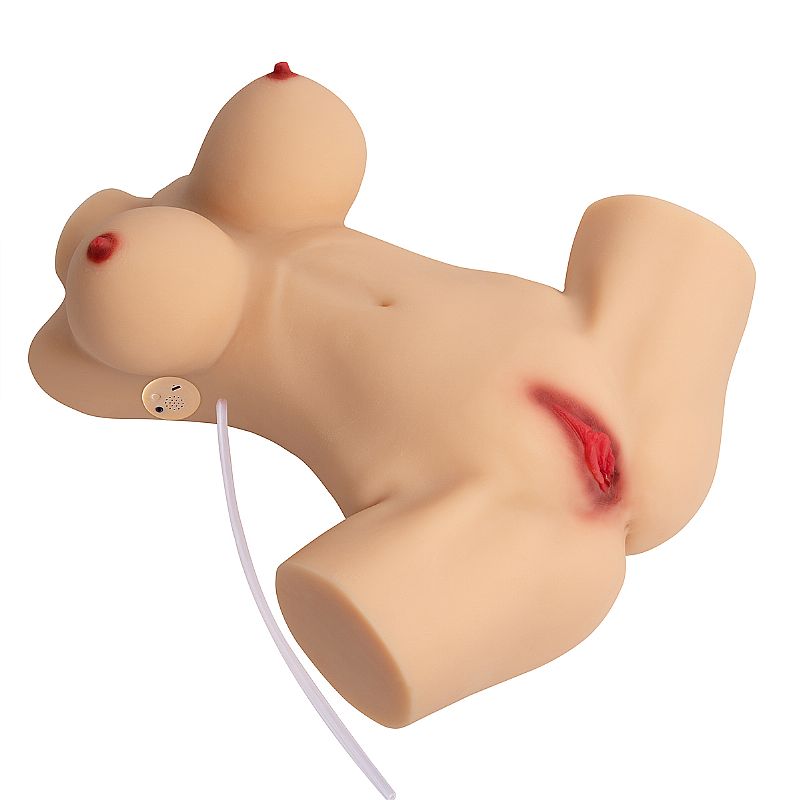 Masturbador Com Seios Fartos, Cintura, 2 Canais Penetráveis, 10 Modos de Sucção, Gemido e Controle Remoto Sem Fio - Sexy Import | 46 x 37 cm - 6