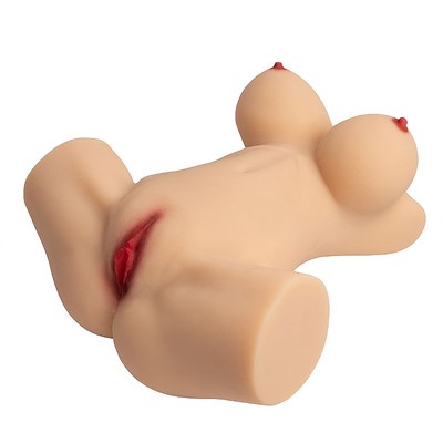 Foto 8 do produto Masturbador Com Seios Fartos, Cintura, 2 Canais Penetráveis, 10 Modos de Sucção, Gemido e Controle Remoto Sem Fio - Sexy Import | 46 x 37 cm