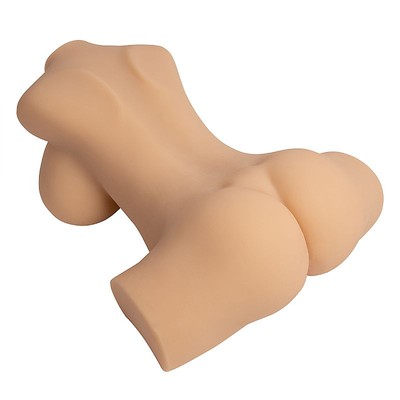 Masturbador Com Seios Fartos, Cintura, 2 Canais Penetráveis, 10 Modos de Sucção, Gemido e Controle Remoto Sem Fio - Sexy Import | 46 x 37 cm