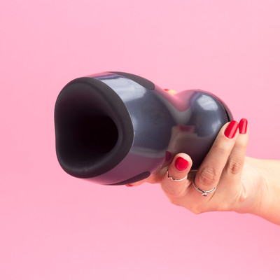 Masturbador em Silicone com 9 Modos de Vibração, Função Aquecimento e 3 Tipos de Sucção - Exclusiva Nero