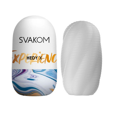 Masturbador em Silicone com Textura Interna em Espirais e Listras - Svakom Hedy X Experience