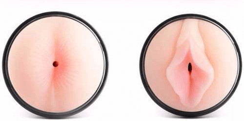 Exciting Gold - Masturbador e Simulador de Sexo Anal e Vaginal em Formato de Halteres - 22 x 7 cm - 4