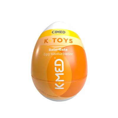 Masturbador em TPR com Formato Egg e Texturas Internas - K-Toys Bate-Bate Poché | 5,8 x 5,1 cm