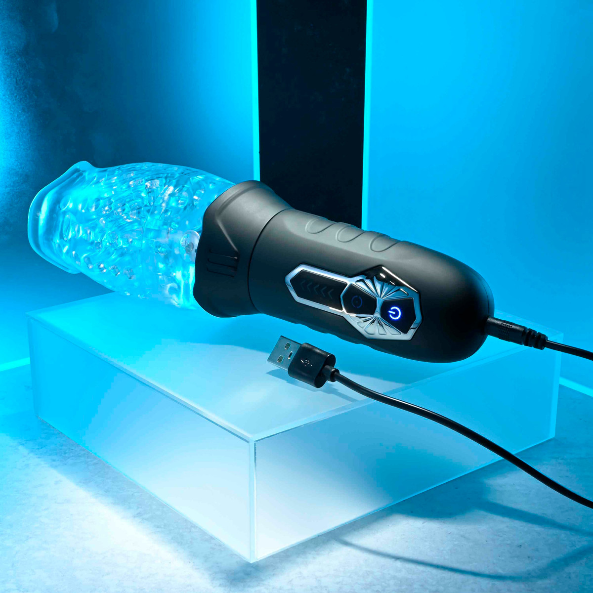 Masturbador em TPE com Formato de Boca, Texturas Internas, 10 Modos de Vibração e 5 Velocidades de Rotação - Zero Tolerance Cyclone - 6