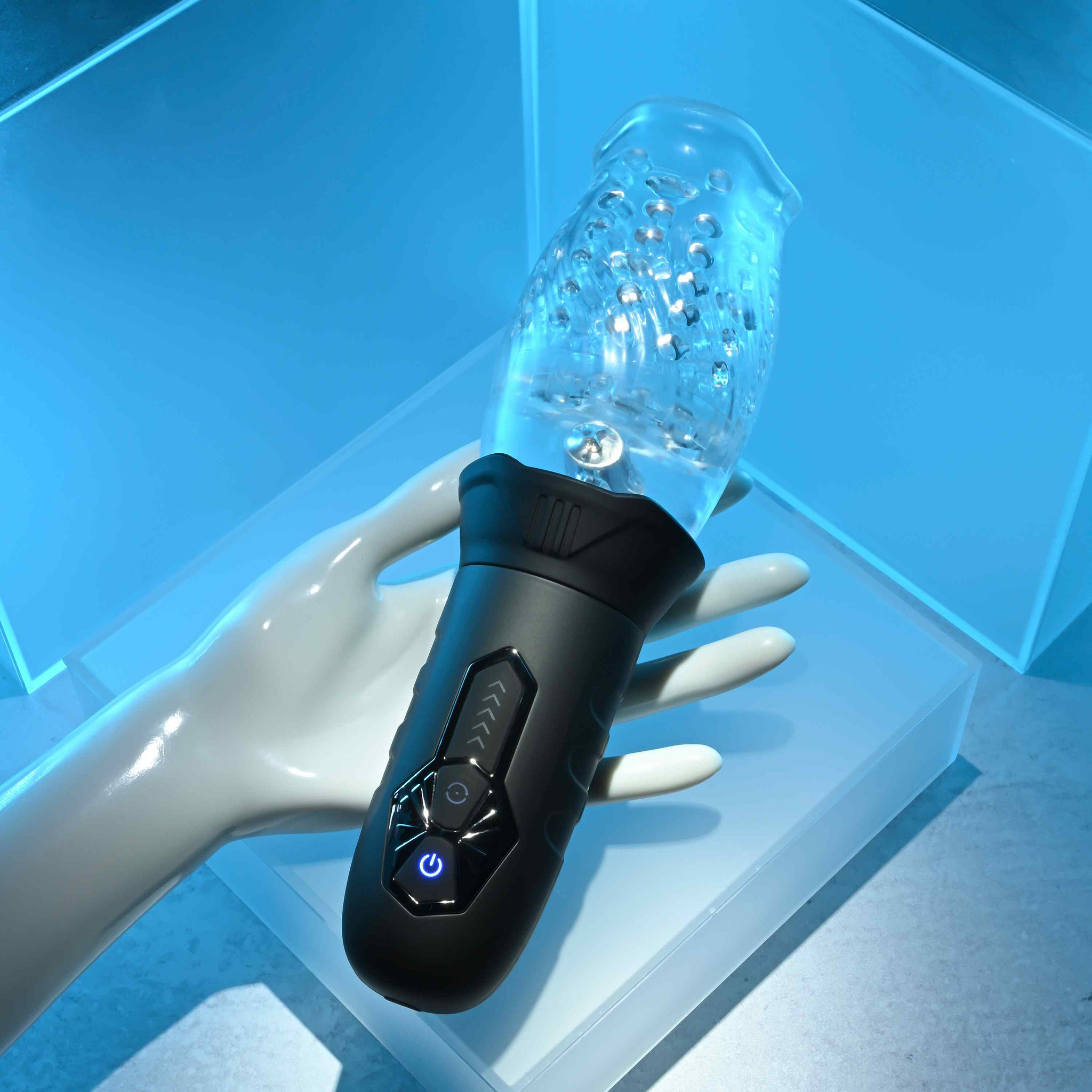 Masturbador em TPE com Formato de Boca, Texturas Internas, 10 Modos de Vibração e 5 Velocidades de Rotação - Zero Tolerance Cyclone - 7