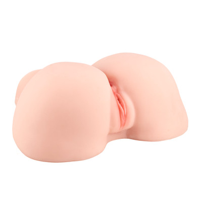 Masturbador em TPE com Formato de Bunda, 2 Orifícios Penetráveis Texturizados e Base Achatada - SI Butt Mac 2 | 35 x 27 cm