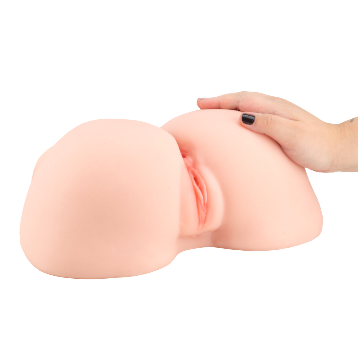 Masturbador em TPE com Formato de Bunda, 2 Orifícios Penetráveis Texturizados e Base Achatada - SI Butt Mac 2 | 35 x 27 cm - 6