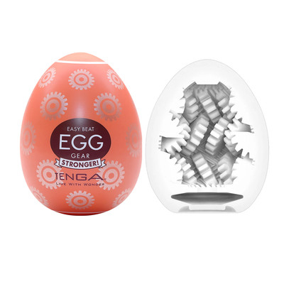 Masturbador em TPE com Textura de Engrenagens - Tenga Gear Stronger | 5,8 x 5 cm