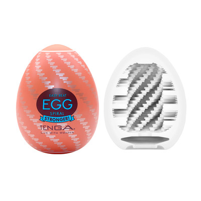 Masturbador em TPE com Textura Espiral - Tenga Spiral Stronger | 5,8 x 5 cm