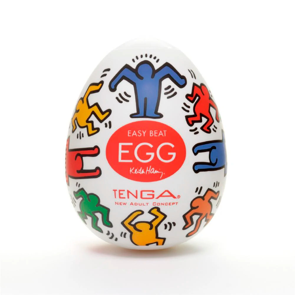 Masturbador em TPE com Textura Personalizada - Tenga x Keith Haring Egg Dance | 5,8 x 5 cm - 2