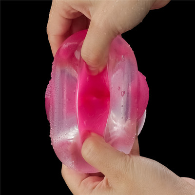 Foto 9 do produto Masturbador em TPE Transparente com Efeito Fosforescente e Texturas - Lovetoy Lumino Play Pink Glow 6.0 | 14,7 x 3 cm