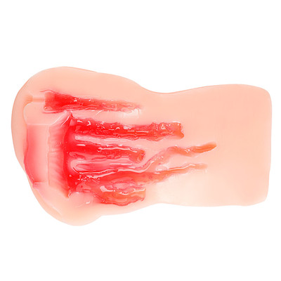 Foto 7 do produto Masturbador em TPR com Vagina e Ânus Penetrável e 3 Vias Internas - 17,7 x 8,4 cm