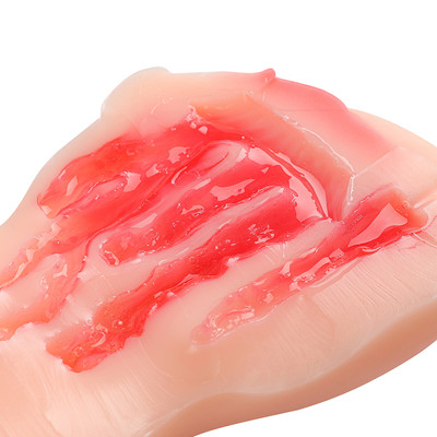 Foto 8 do produto Masturbador em TPR com Vagina e Ânus Penetrável e 3 Vias Internas - 17,7 x 8,4 cm