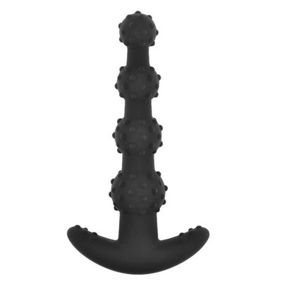 Foto 2 do produto Max Pleasure Anal Beads - Plug Anal em Silicone Soft Touch com 4 Esferas em Tamanhos Gradativos - 14 x 3 cm | Cor: Preto