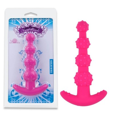 Foto 1 do produto Max Pleasure Anal Beads - Plug Anal em Silicone Soft Touch com 4 Esferas em Tamanhos Gradativos - 14 x 3 cm | Cor: Rosa