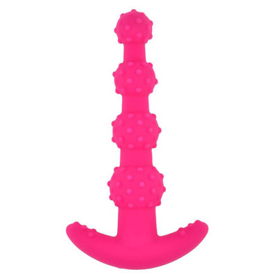 Foto 2 do produto Max Pleasure Anal Beads - Plug Anal em Silicone Soft Touch com 4 Esferas em Tamanhos Gradativos - 14 x 3 cm | Cor: Rosa