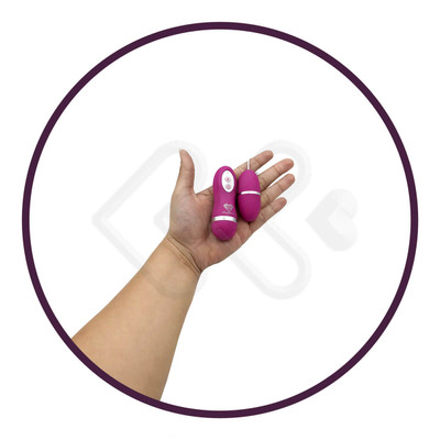 Foto 3 do produto Cápsula Vibratória com Controle Remoto de Fio e 30 Modos de Vibração - MBQ Vibrating Egg | 6 x 2,5 cm | Disponível em 2 Cores