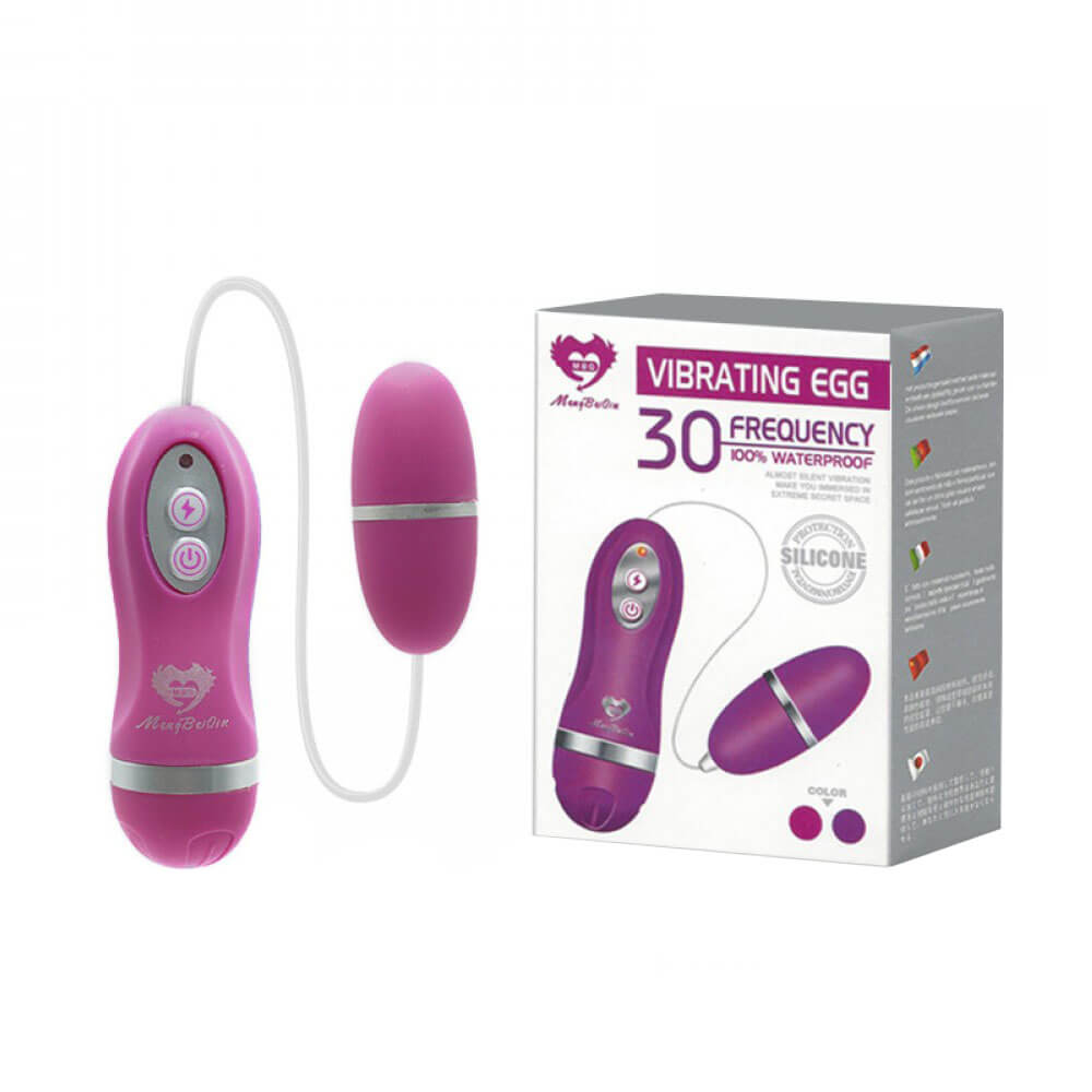 Cápsula Vibratória com Controle Remoto de Fio e 30 Modos de Vibração - MBQ Vibrating Egg | 6 x 2,5 cm | Disponível em 2 Cores - 2