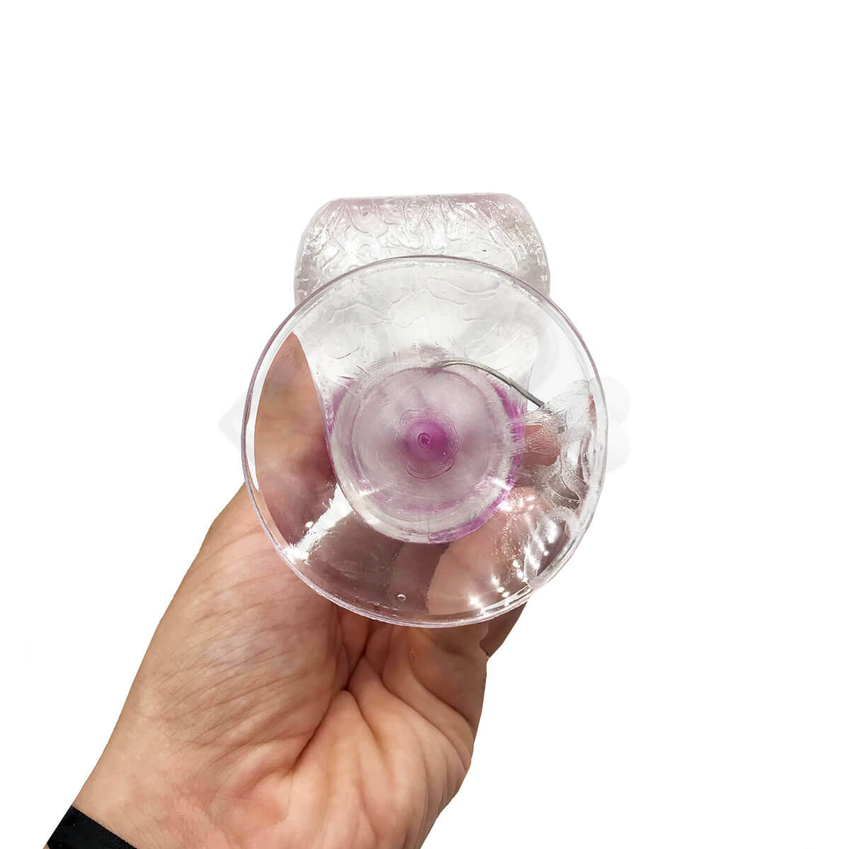 Medium Cock & Balls Vibrating - Prótese Peniana em Silicone com Vibração Multivelocidade, Controle Remoto com Fio e Base Feita em Ventosa - 15,5 x 3,6 cm | Cor: Transparente - 3